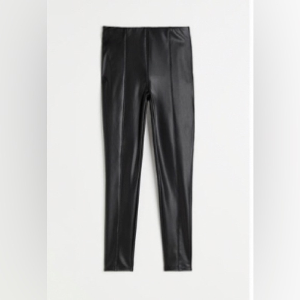 Coated Crease-front Leggings